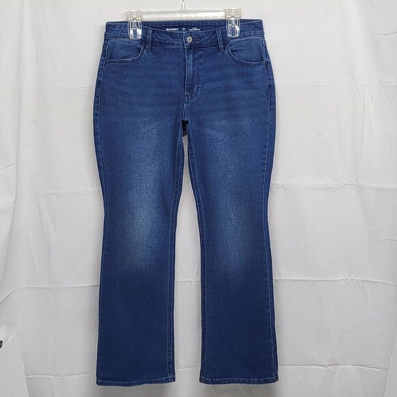 Old Navy Jeans Wow Boot Cut Womens 10 Short Stretch Mid Rise Denim Pants 33 X 29 - Picture 1 of 16